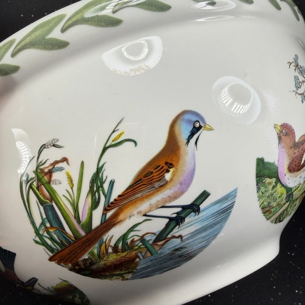 Portmeirion Birds of Britain Little Egret Large 11 inch Serving Mixing Bowl 1978